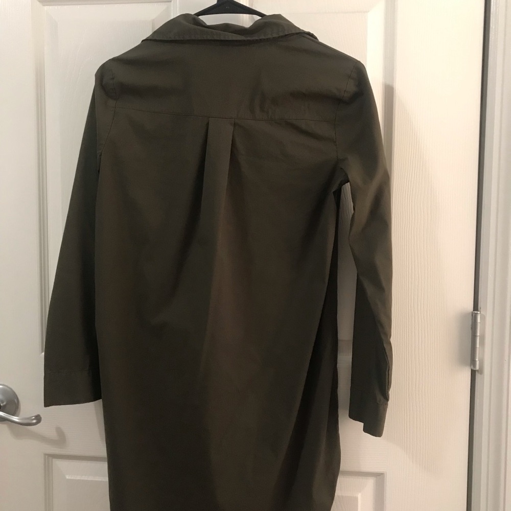 Long Sleeve Olive Green Tshirt Dress
